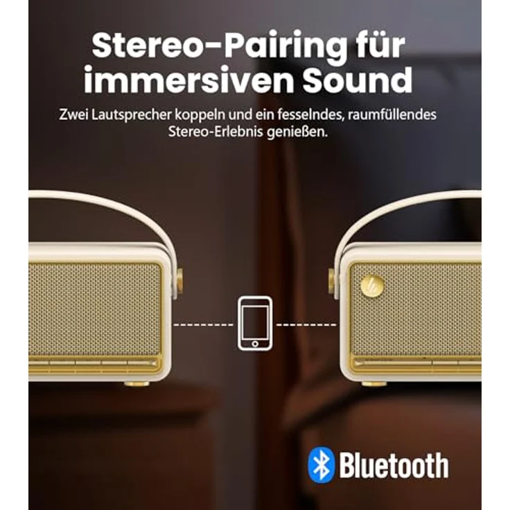 Edifier MP330, Bluetooth Lautsprecher mit 19 h Akkulaufzeit, weiss – Bild 4