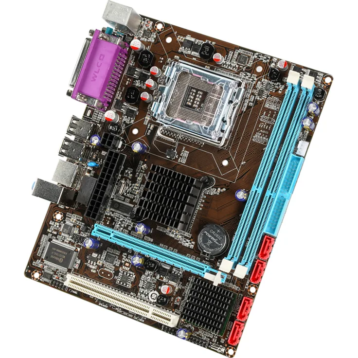 Douself Intel P45-Motherboard, integrierter Realtek 100-Mbit-Netzwerkkartenchip, unterstützt Speicherfrequenz 1066 Hz/1333 Hz, Metall