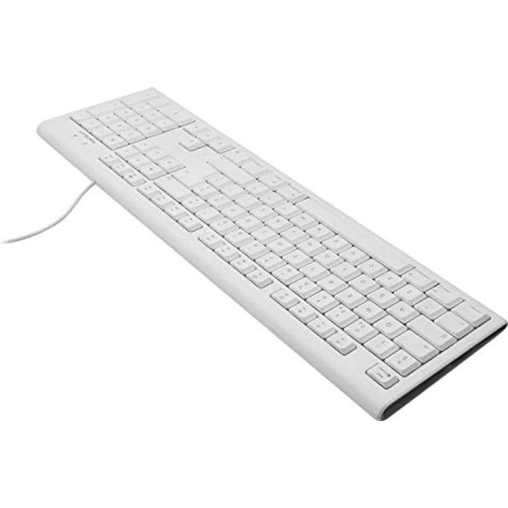 Macally QKEY-UK, erweiterte USB-A 105-Tasten-Tastatur mit Ziffernblock für Mac, UK QWERTY-Layout, weiß – Bild 5