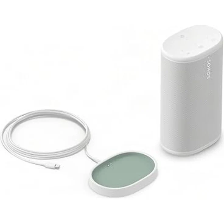 Sonos Play, Bluetooth-Lautsprecher mit kraftvollem Stereo Sound, 24 Stunden Akkulaufzeit, wasserdicht und tragbar, weiß – Bild 2