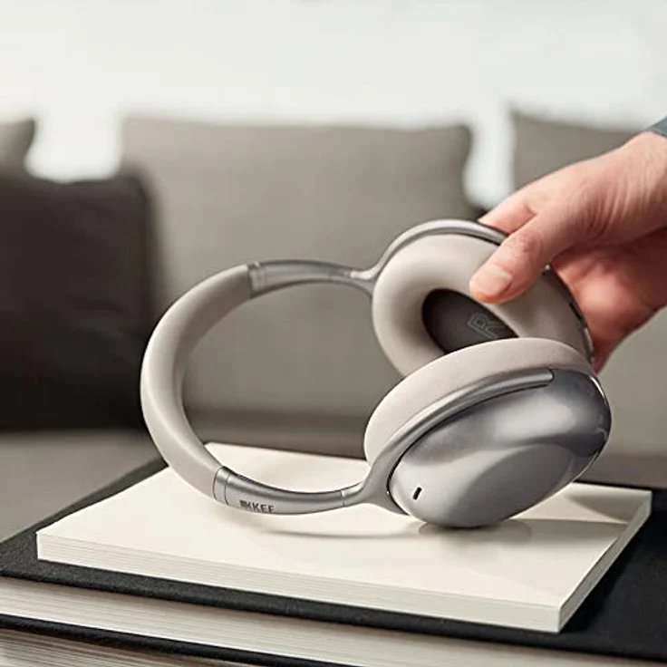 KEF Mu7 Kabelloser Kopfhörer mit aktiver Geräuschunterdrückung, Silver Grey – Bild 4