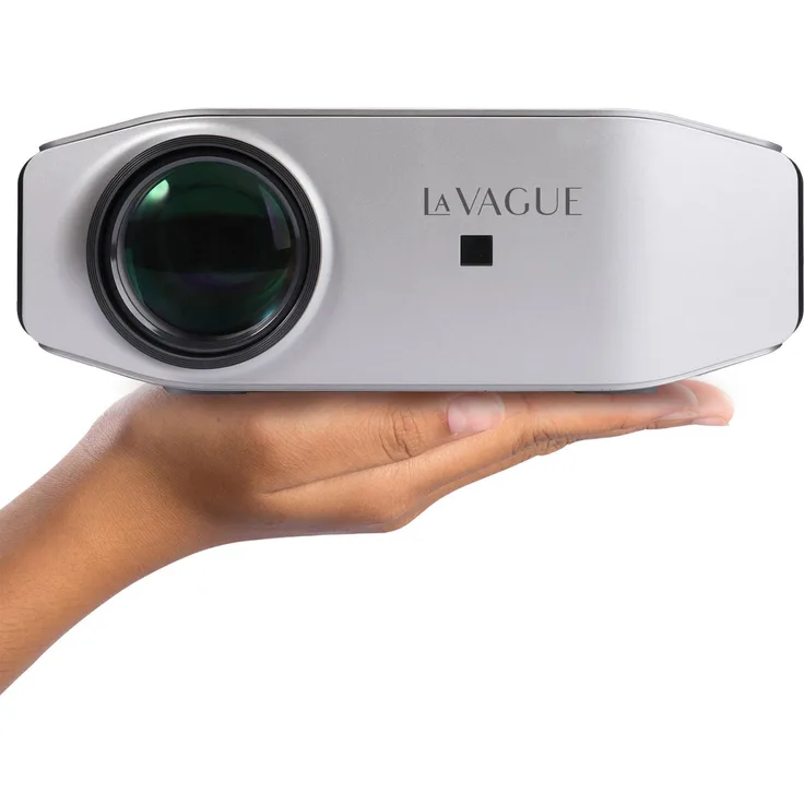 La Vague LV-HD500, Full HD Beamer mit 3400 lm, Silber, ideal für Gaming und Heimkino