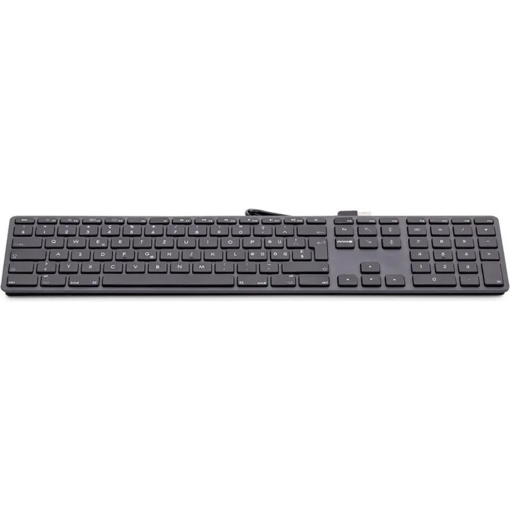 LMP USB Numeric Keyboard KB-1243, QWERTY-Tastatur mit USB-Verbindung, grau, kompatibel mit Mac OS, 110 Tasten, programmierbare Tasten