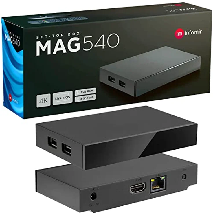 MAG 540 Original Infomir & hb-digital 4K IPTV Set Top Box Multimedia ...