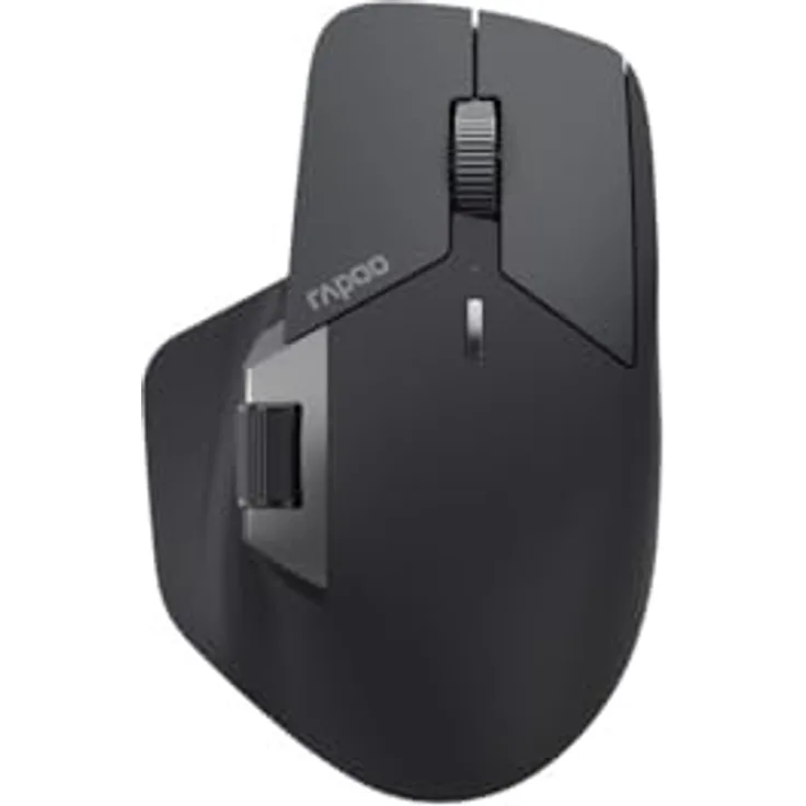 Rapoo MT760L (Kabellos) Maus, Schwarz, Multi-Mode Verbindung, Einstellbarer 4000 DPI Sensor
