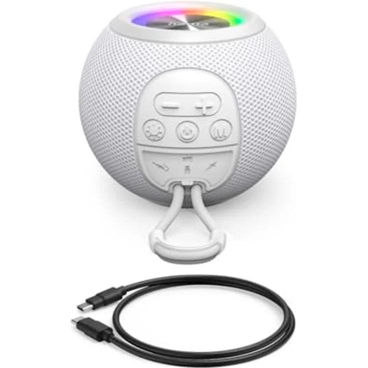 Hama Bluetooth® Speaker Ball Shape Lautsprecher, 5 Lichtmodi, 5 W, weiß – Bild 4