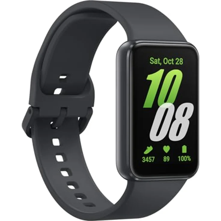 Samsung Fitness-Tracker Galaxy Fit 3, AMOLED Display, Herzfrequenzmessung, Dunkelgrau – Bild 3