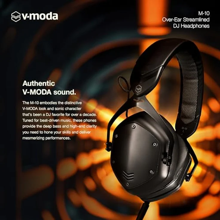 V-Moda M-10, Kompakter DJ-Kopfhörer mit Doppelmembrantreibern, hervorragender Isolation und zwei abnehmbaren Kabeln – Bild 3