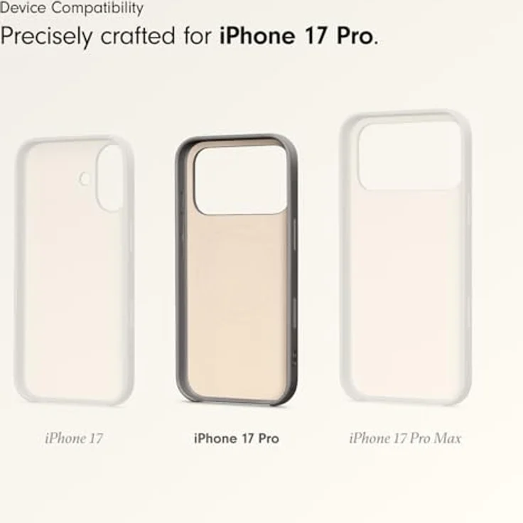 Beats iPhone 17 Pro Kickstand Case mit MagSafe, Kamerasteuerung, integrierter Ständer und Trageschlaufe, Matte Außenseite, Innenfutter aus Mikrofaser – Granitgrau – Bild 3