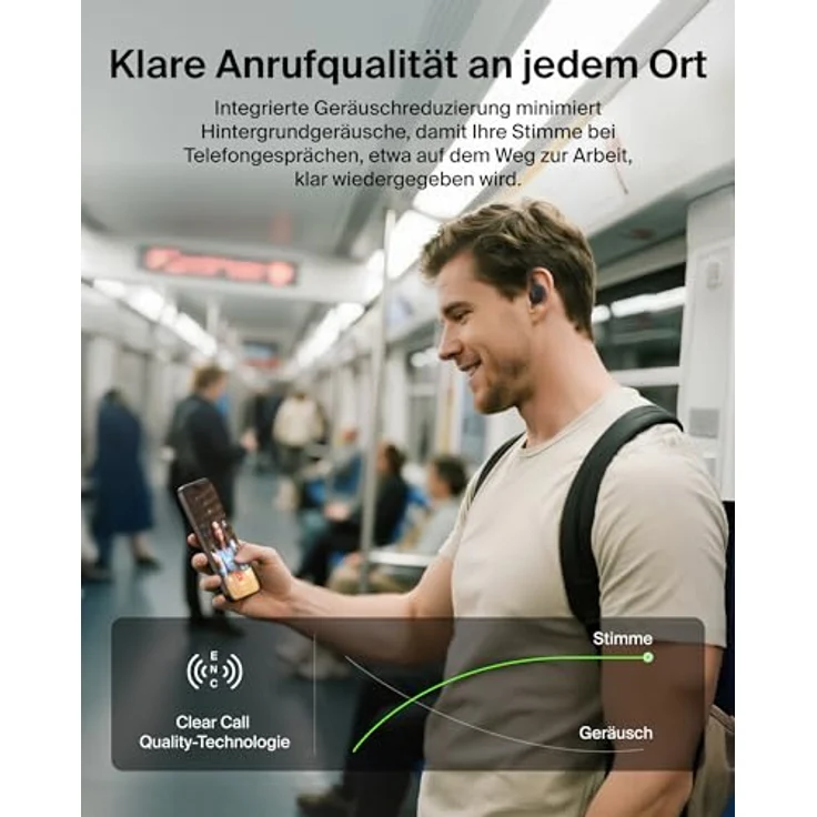 Belkin Activefit Sports In-Ear Kopfhörer AUC016hqBK, kabellos, ANC, 36 h Akkulaufzeit, ergonomisches Design, Schwarz – Bild 7