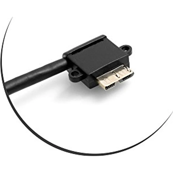 System-S Micro USB 3.0 auf USB A 3.0 Kurzes Kabel gewinkelt Winkelstecker 90 Grad 26 cm – Bild 3