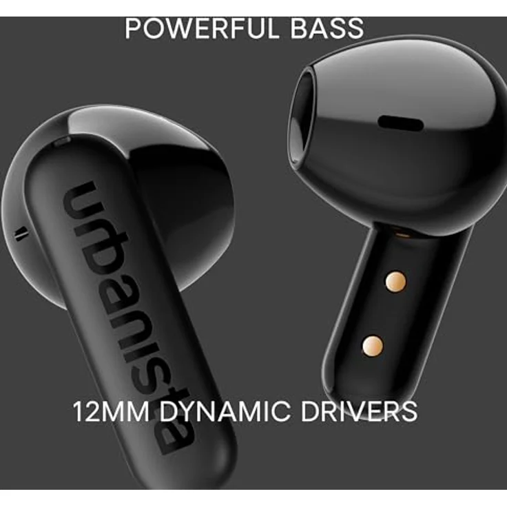 Urbanista Copenhagen 2 True Wireless In-Ear-Kopfhörer, Bluetooth 5.4, IPX4, bis zu 7 Stunden Wiedergabe, Schwarz – Bild 3