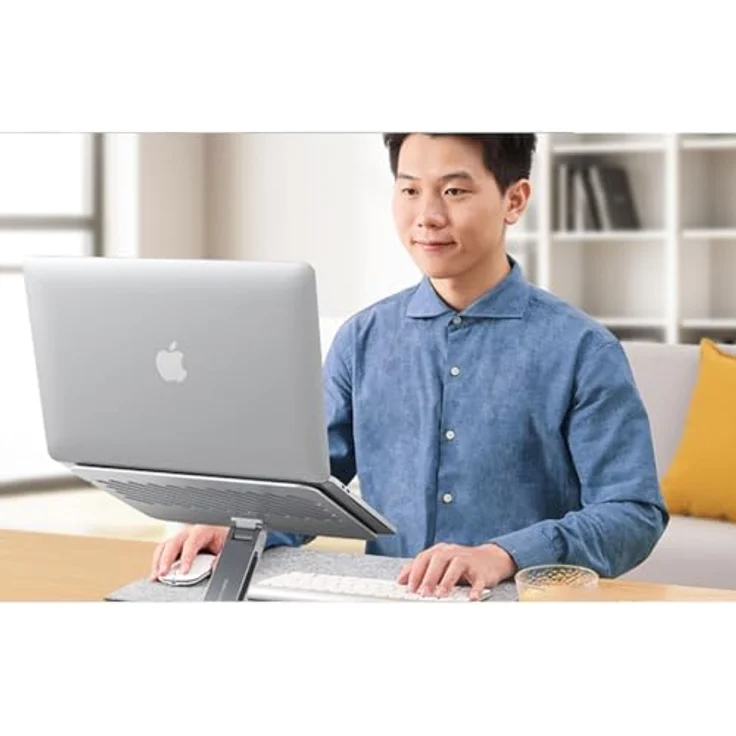 UGREEN LP339 Laptopständer, höhenverstellbar, ergonomisches Design, Aluminium, silber – Bild 3