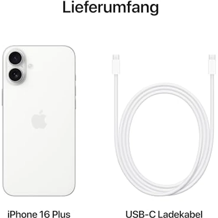 Apple iPhone 16 Plus 5G Smartphone (6,7 Zoll) OLED-Display, 128 GB interner Speicher, iOS 18, weiß – Bild 6