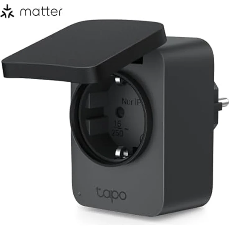TP-Link Tapo P410M, Smart Outdoor WiFi-Steckdose mit IP54 Schutz, Energieverbrauchsüberwachung und Sprachsteuerung – Bild 2