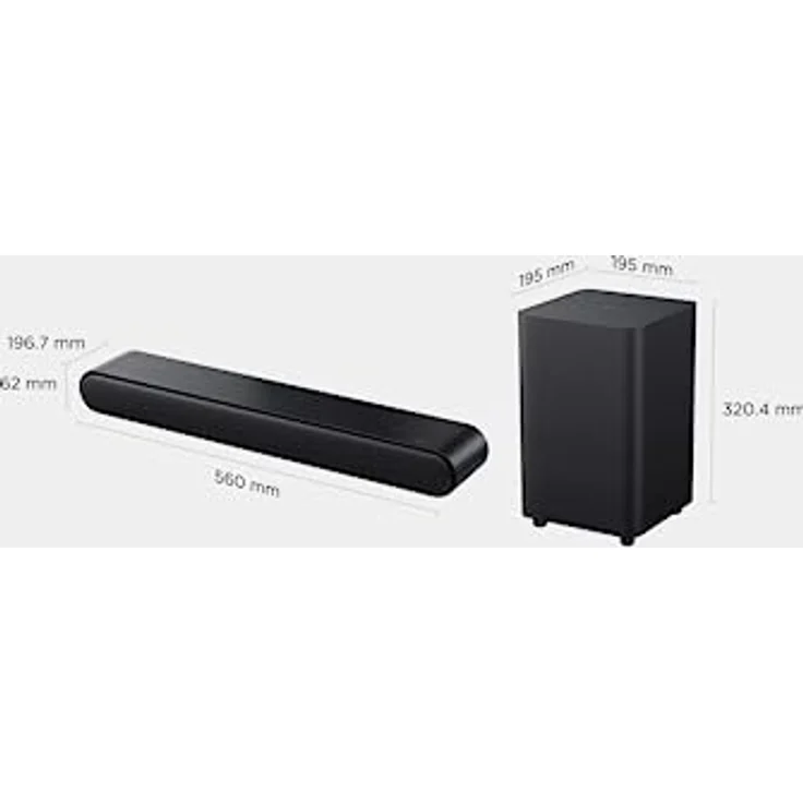 TCL S642WE 2.1-Kanal-Soundbar mit drahtlosem Subwoofer, Bluetooth TV-Soundbar, HDMI ARC mit Bluetooth 5.3, Dolby Audio, wandmontierbar, Reddot-Gewinner 2023 – Bild 3