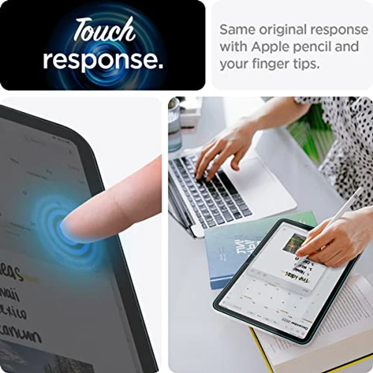 Spigen Glas.tR EZ Fit Schutzfolie für iPad 10. Generation (2022), 10.9 Zoll, Kristallklar, 9H Härte, mit Schablone für präzise Installation – Bild 4