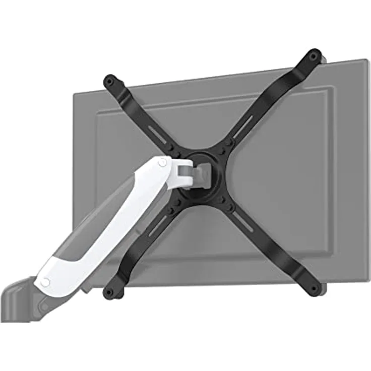 hjh OFFICE VESA-Adapter VM-A4 für 15-27 Zoll Monitore ohne VESA-Lochmuster, Stahl, bis 10kg belastbar, Schwarz 802001
