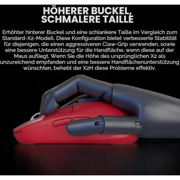 Pulsar Gaming Gears X2H ES, kabellose Gaming-Maus, limitierte Auflage, PAW3395-Sensor, OLED-Display, optische Schalter, 100-Stunden-Akku, 4K-Dongle im Lieferumfang enthalten – Bild 2
