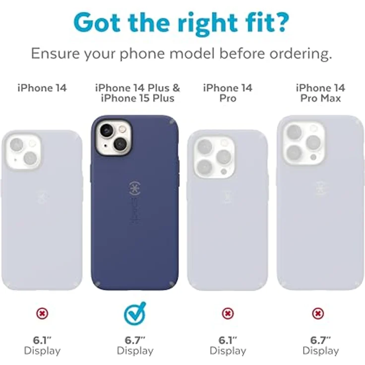 Speck Presidio Grip Schutzhülle für Apple iPhone 14 Plus Digital rosa - Premium-Hülle mit Magsafe-Zubehör, 3,5 m Fallschutz, weiche Haptik – Bild 2