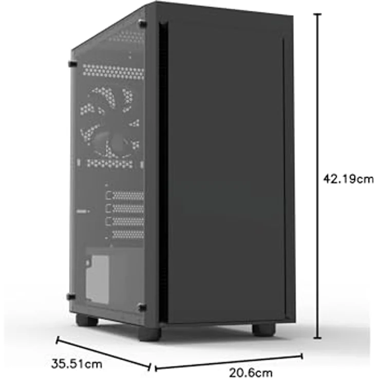 Zalman T3 Plus Mini Tower Case, mATX und Mini-ITX kompatibel, Schwarz, mit Seitenfenster aus gehärtetem Glas und Wasserkühlungsmöglichkeit – Bild 8