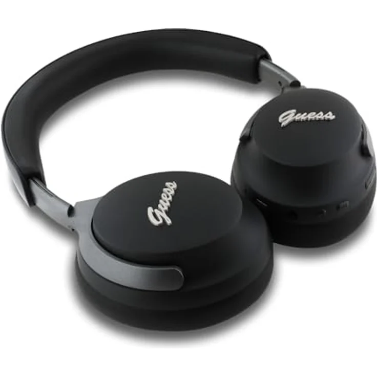 CG MOBILE Guess Wireless Kopfhörer mit Studio Sound PU Leder Script Logo ANC/ENC (Schwarz) – Bild 4