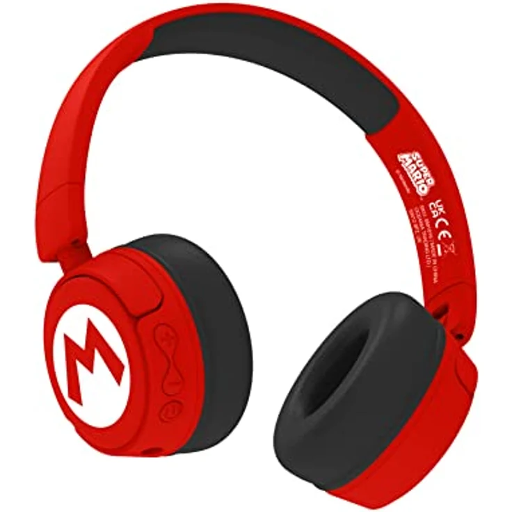 OTL Technologies SM1016 Super Mario Kabellose Kinder-Kopfhörer, Rot – Bild 5