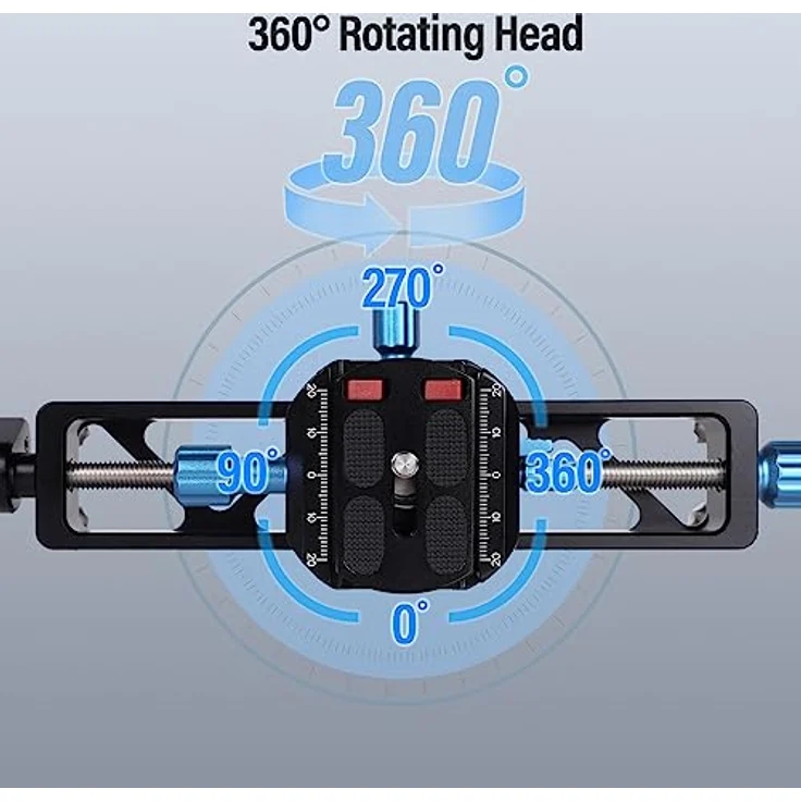 SIRUI MS18 180mm Makro-Fokus-Schiene, 360° drehbare Klemme, Arca-Swiss QR-Platte, für Kameras, Stative, maximale Belastung 10KG – Bild 5