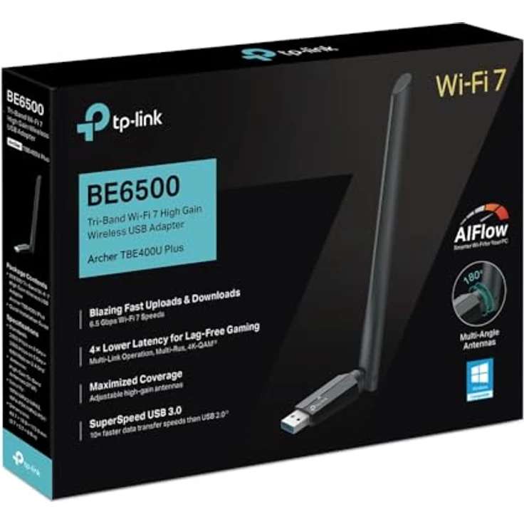 TP-Link Archer TBE400U Plus, WLAN-Adapter USB-A mit Wi-Fi 7 Tri-Band, 6452 MBit/s – Bild 12