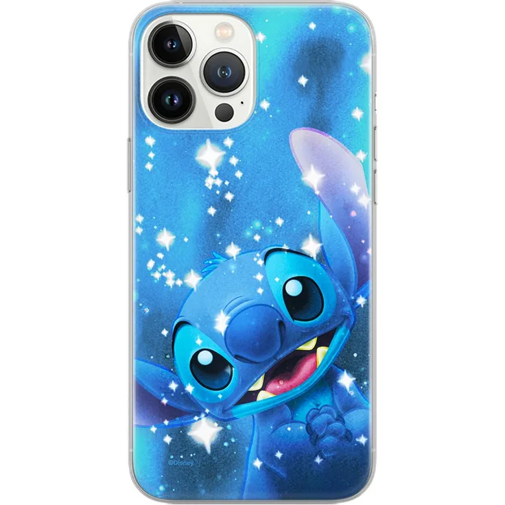 Disney Handyhülle Stitch 002, Vollflächige TPU-Hülle in Blau mit einzigartigem Design und maximaler Haltbarkeit