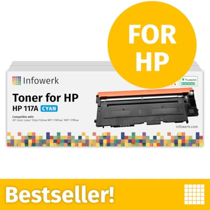 Infowerk Tonerpatrone 117A, Cyan, kompatibel mit HP, Seitenleistung bis 1.000 Seiten – Bild 2