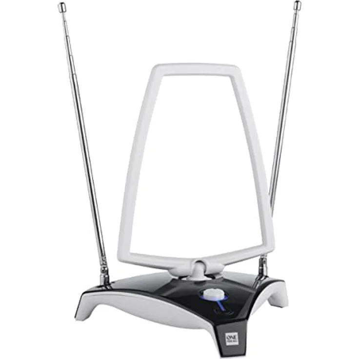 One for All for All – 3G/4G/5G-blockfilter - DVB-T2 Zimmerantenne Digital-TV in Full HD Drehbar und kippbar 0 bis 15 km Reichweite Weiss SV9360-5G, bunt – Bild 1