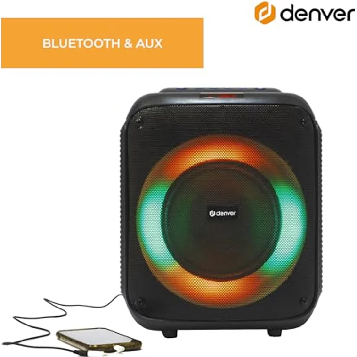 Denver BPS-250 Bluetooth Lautsprecher (4 h Batteriebetrieb) in Schwarz – Bild 3