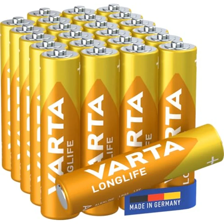 Varta Longlife AAA CUBE24, Alkaline Batterien für kontinuierliche Entladungen, 24er Pack – Bild 2