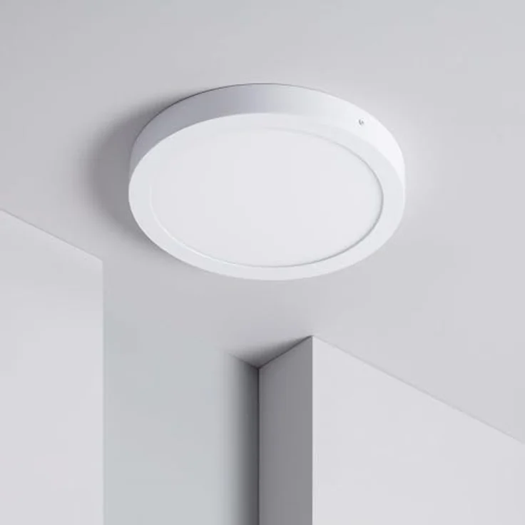 LEDKIA LIGHTING LED-Deckenleuchte 24W Rund Ø300 mm 40xØ300 mm Aluminium in Silber für Wohnzimmer, Küche, Schlafzimmer – Bild 1