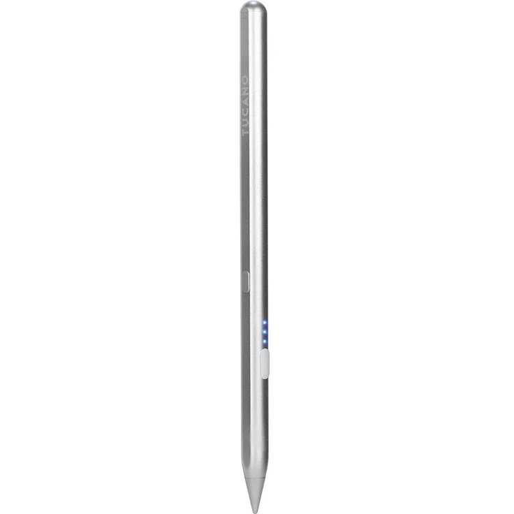 Tucano Stylus Pencil 2, Stylus mit automatischer Verbindung, Silber, für iPad Modelle ab 2018, Aluminiumlegierung, 15 Stunden Betriebszeit