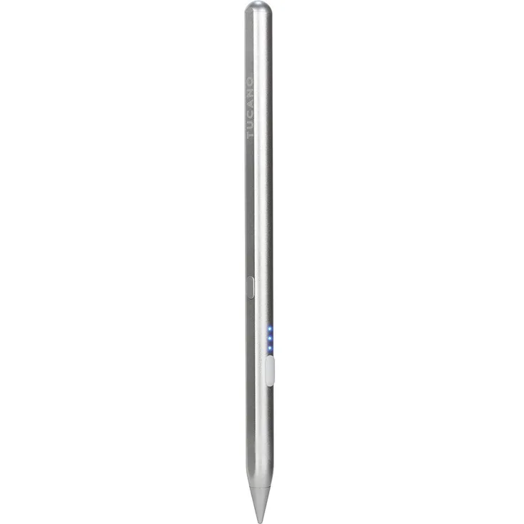 Tucano Stylus Pencil 2, Stylus mit automatischer Verbindung, Silber, für iPad Modelle ab 2018, Aluminiumlegierung, 15 Stunden Betriebszeit