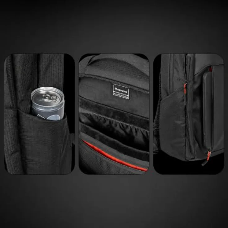 Genesis Pallad 480, Notebook-Rucksack für 40.6 cm (16 Zoll) Laptops, Schwarz – Bild 4