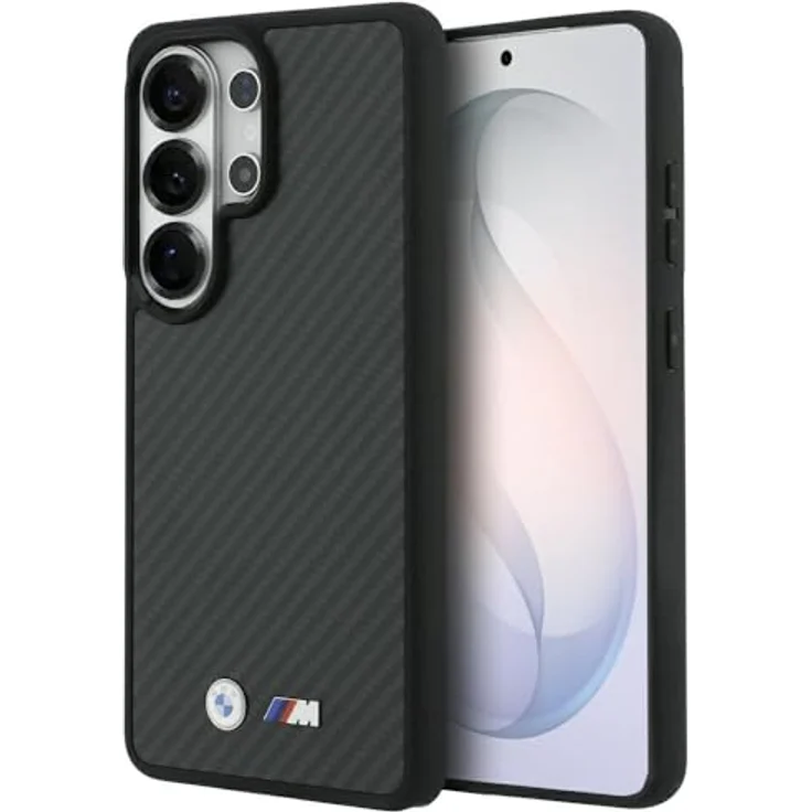 CG MOBILE BMW M Kevlar Logo Schutzhülle kompatibel mit Mag Safe für Samsung Galaxy S26 Ultra, Schwarz – Bild 1