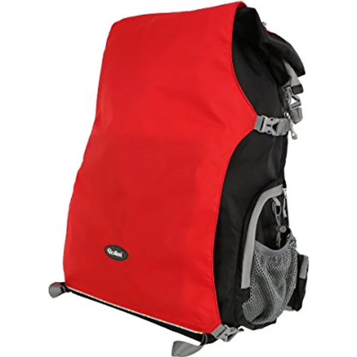 Rollei Traveler Fotorucksack Canyon L - Professioneller Outdoor Fotorucksack, inkl. separatem Einsatz für die Kameraausrüstung, Stativhalterung und Laptopfach - Größe L (35 L) - Sunset (Schwarz-Rot) – Bild 8