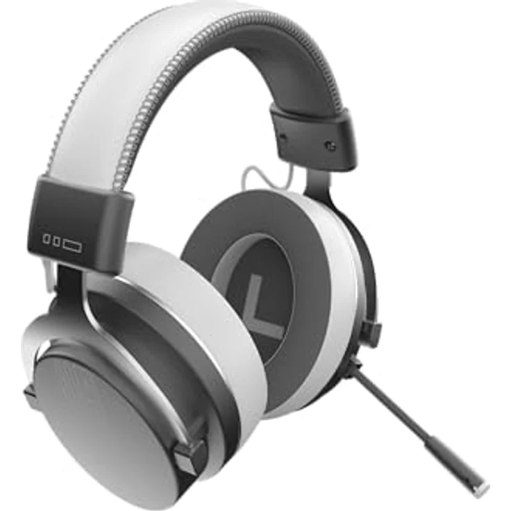 Dark Project DPO Vexo Wless Grey, Gaming Headset mit kabelgebundener und kabelloser Nutzung, 50-mm-Treibern, lange Akkulaufzeit von 22 Stunden, grau – Bild 2