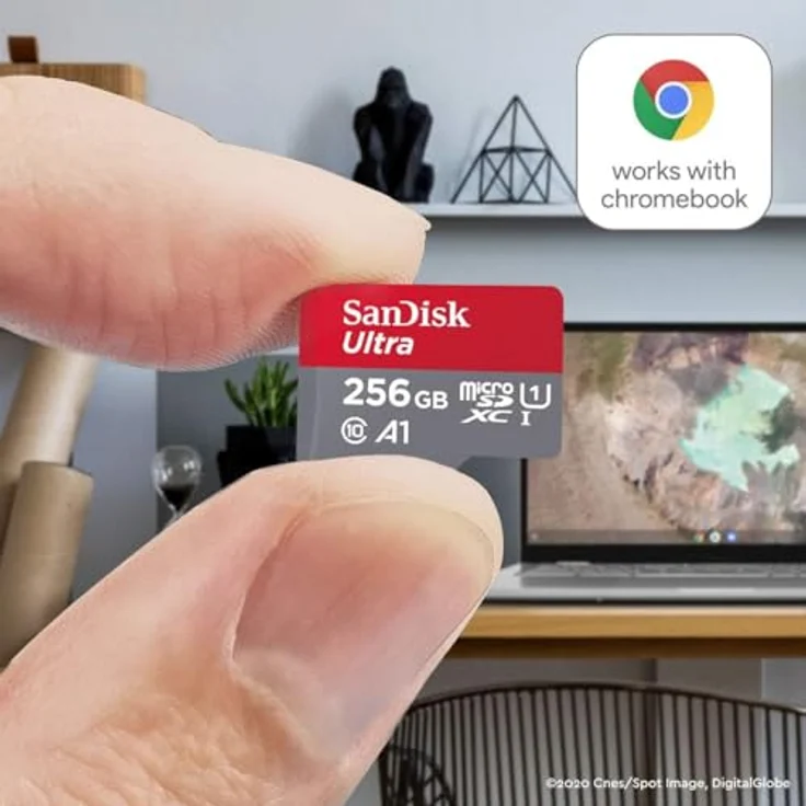 Sandisk microSDXC Ultra, Speicherkarte (256 GB, Class 10, 150 MB/s Lesegeschwindigkeit) + SD-Adapter, Chromebooks – Bild 5