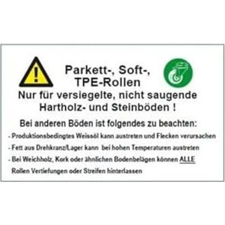 Dörner + Helmer Parkett-Bockrolle (30 x 14 mm, TPE-Rad) grau, 791330 – Bild 5