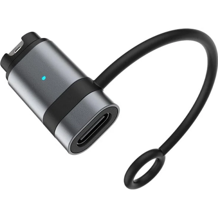 FIXED USB-C Ladeadapter für Garmin Smartwatch, Schwarz, unterstützt Laden und Datenübertragung, kompatibel mit Garmin Express und BaseCamp