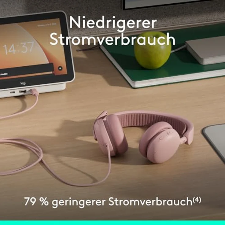 LOGITECH Zone Wired 2 for Business Rosé, Kabelgebundenes USB-Headset mit adaptiver Hybrid-ANC, kompatibel mit Windows und MacOS – Bild 8
