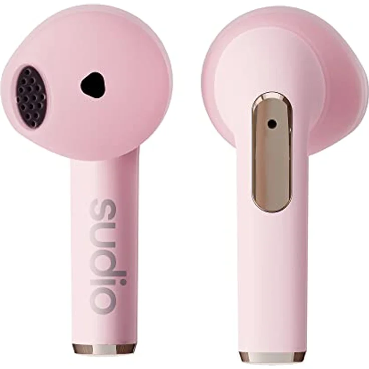 Sudio N2 Pink, True Wireless Bluetooth Open-Ear Earbuds,Multipoint-Verbindung, integriertes Mikrofon für Anrufe, 30 Stunden Akkulaufzeit mit Ladehülle, IPX4 wasserabweisend, USB-C & kabelloses Laden – Bild 1