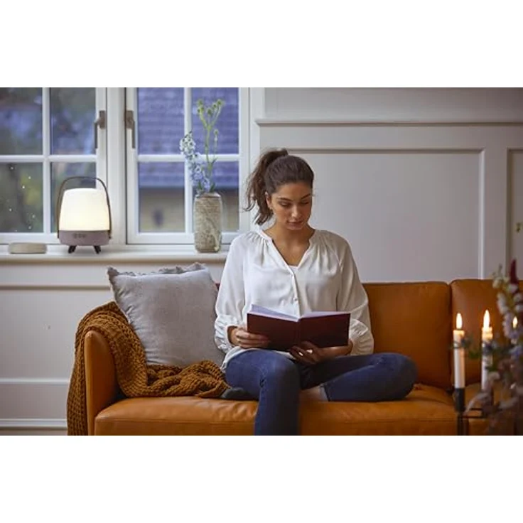 Kooduu - Lite-up Play Mini Sound by Sound by JBL Lautsprecherlampe - Tragbar und Kabellos - Bluetooth-Verbindung und hochwertiger Klang, Erde - Braun, Taupe – Bild 3