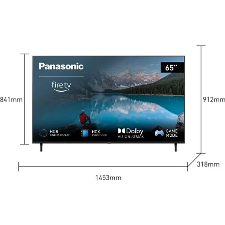 Panasonic TX-65MXW834, 65 Zoll 4K Ultra HD LED Smart 2023 TV, High Dynamic Range (HDR), Dolby Atmos & Dolby Vision, Fire TV, Prime Video, Alexa, Netflix, Schwarz – Bild 2