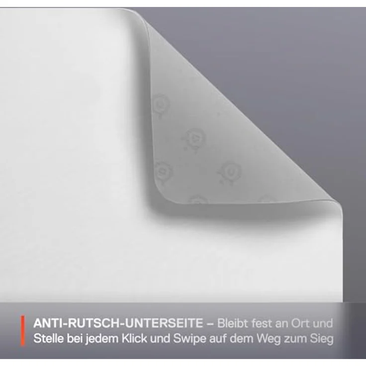 SteelSeries QcK L White, Gaming Mausmatte in Weiss mit optimalen Gleiteigenschaften und rutschfester Gummibeschichtung, 450x400 mm – Bild 4