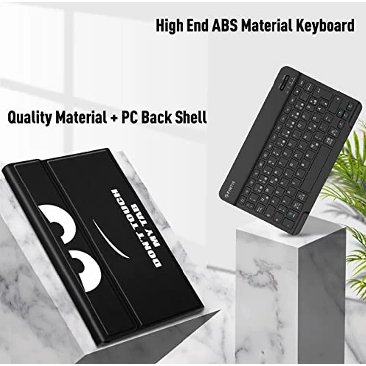 Fintie Tastatur Hülle für Samsung Galaxy Tab A8 10.5 Zoll 2022/2021 SM-X200/X205/X207 - Magnetisch Abnehmbare Bluetooth Tastatur, Deutsches Layout, Schutzhülle mit Ständer, Don't Touch – Bild 4